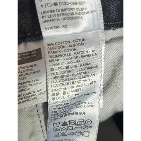 Levi’s Premium 501 ’93 Men’s Size 28x30 Black Jeans Straight Leg Button Fly - Picture 7 of 9